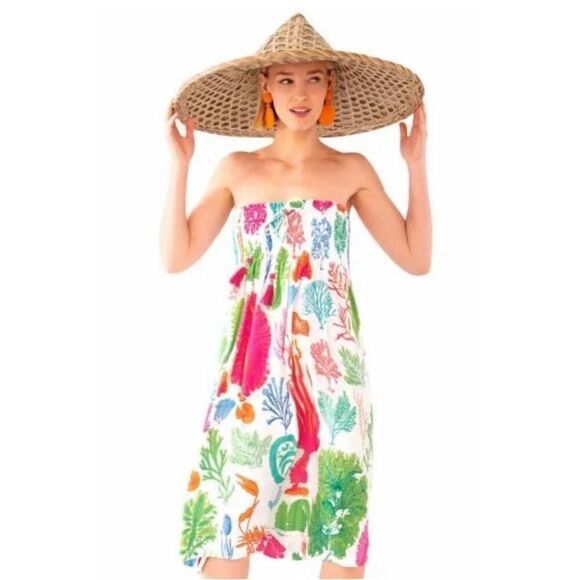 Gretchen Scott Haight Ashbury Skirt/Dress in Various Corals Sea Sway Brights - Picture 11 of 12